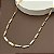 CHOKER RETANGULOS TEXTURIZADOS DOURADO 40CM - Imagem 2