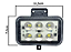Bloco óptico farol de Led Off Road X-cell - Imagem 2