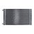 Condensador de Ar Condicionado Universal 14x25 Espessura 16mm Conexões Descarga - Imagem 1