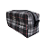 Necessaire Masculina Xadrez Branco com Preto e Vermelho - Imagem 1