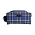 Necessaire Masculina Xadrez Azul com Preto e Branco - Imagem 2