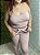 Pijama de Frio BLOGUEIRA CALÇA e CROPPED - Liso Canelado - Imagem 3