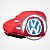 Capa Protetora para Cobrir Carro Antigo Gol Bola G2 G3 GTI GLS GL CL 1000 16V Turbo Tecido Cor Vermelha Sob Medida Anti-Poeira Anti-Riscos Anti-Mofo Volkswagen Capas LP - Imagem 5