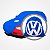 Capa Protetora para Cobrir Carro Antigo Gol Bola G2 G3 GTI GLS GL CL 1000 16V Turbo Tecido Cor Azul Sob Medida Anti-Poeira Anti-Riscos Anti-Mofo Volkswagen Capas LP - Imagem 3