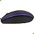 Mouse Óptico Office Duo Preto e Roxo 1200 DPI 3 Botões USB - Imagem 3