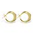 BRINCO ARGOLA HEXAGONAL VANESSA BANHADO A OURO 18K. - Imagem 2