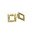 BRINCO QUADRADO  ORGÂNICO VAZADO MIRANDA BANHADO A OURO 18K. - Imagem 4