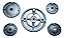 Kit Bacia Queimador Difusor Cooktop Fischer Com Tripla Chama - Imagem 1