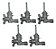 Kit 5 Registro Ramal Rosca Cooktop Fischer R/sm (1 Unid Tc) - Imagem 1