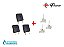 Kit 3 Interruptores+3 Registro Ramal Encaixe Fischer Cooktop - Imagem 2