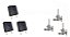 Kit 3 Interruptores+3 Registro Ramal Rosca Fischer Cooktop - Imagem 1
