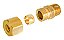 CONJUNTO PORCA ANILHA E NIPLE COM R. 1/8 NPT(E) P/ TUBO 1/4 - Imagem 1
