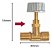 REG LAT 1/4 NPT(E) X 1/8 BSP(I) MANOPLA METAL - Imagem 2