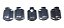 Kit De 5 Botões Interruptores Fogão Cooktop Safanelli - Imagem 1