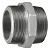 NIPLE GALV DUPLO BSP 1/4 H MECH - Imagem 1