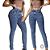 Calça Jeans Feminina Skinny  Marmozidada C/ Puido Elastano Cintura Alta Efeito Levanta Bumbum - Imagem 1