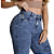 Calça Jeans Feminina Skinny  Marmozidada C/ Puido Elastano Cintura Alta Efeito Levanta Bumbum - Imagem 3