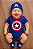 Body para Bebê Manga Curta Capitão America com Gorro e Sapato - Imagem 3