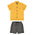 Conjunto Infantil Menino com Camisa e Bermuda - ReiRex - Mostarda 01/02/03 - Imagem 2