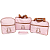 KIT BOLSA BONI 8002 ROSA - Imagem 1