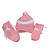 KIT TAMINE 3PCS U06 ROSA - Imagem 1