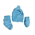 KIT TAMINE 3PCS U06 AZUL - Imagem 1