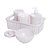 KIT HIGIENE PLASUTIL TRAMA BRANCO - Imagem 1