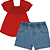CONJUNTO PULLA BULLA 49222 VERMELHO 1 ANO - Imagem 1