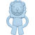 MORDEDOR BUBA SILICONE LEAOZINHO AZUL - Imagem 1