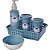 KIT HIGIENE PLASUTIL DECORA BEAR AZUL - Imagem 1