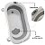 BANHEIRA DOBRAVEL PREMIUM BABY BUBBLY ROSA - Imagem 4