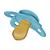 CHUPETA MAM ORIGINAL START BORRACHA NATURAL CH11211 AZUL - 0 A 6 MESES - Imagem 4