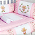 KIT DE BERÇO TIQUINHO FOFINHO -URSA ENCANTO ROSA - Imagem 1