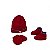 KIT TOUCA SAPATO E LUVA FOFINHO VERMELHO - Imagem 1