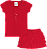 CONJUNTO PULLA BULLA 50624 VERMELHO 1 ANO - Imagem 1