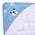 TOALHA SOFT KARINHO BORDADOS URSO AZUL - Imagem 4