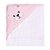 TOALHA SOFT KARINHO BORDADOS URSO ROSA - Imagem 1