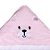 TOALHA SOFT KARINHO BORDADOS URSO ROSA - Imagem 2