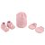 KIT TOUCA SAPATO E LUVA PIMPOLHO ROSA - Imagem 1