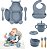 CONJUNTO SILICONE BABY STYLE ESQUILINHO AZUL - Imagem 1