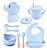 CONJUNTO SILICONE BABY STYLE ELEFANTINHO AZUL - Imagem 1