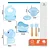 CONJUNTO SILICONE BABY STYLE ELEFANTINHO AZUL - Imagem 2