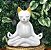 Gato Yoga meditando (off/dourado) - Imagem 1