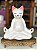Gato Yoga meditando (branco/rosa) - Imagem 1
