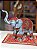 Elefante G (Cinza/vermelho) - Imagem 1