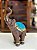 Elefante (marrom com azul) - Imagem 1