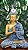 Buda em meditação (Dourado/Azul jeans) - Imagem 1