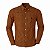 Camisa Ralph Lauren Masculina Custom Fit Quadriculada Orange - Imagem 1