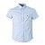 Camisa Tommy Hilfiger Masculina Manga Curta Xadrez Ginghan Branca/Azul - Imagem 1