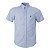 Camisa Ralph Lauren Masculina Custom fit Oxford Manga Curta Cor Azul - Imagem 1